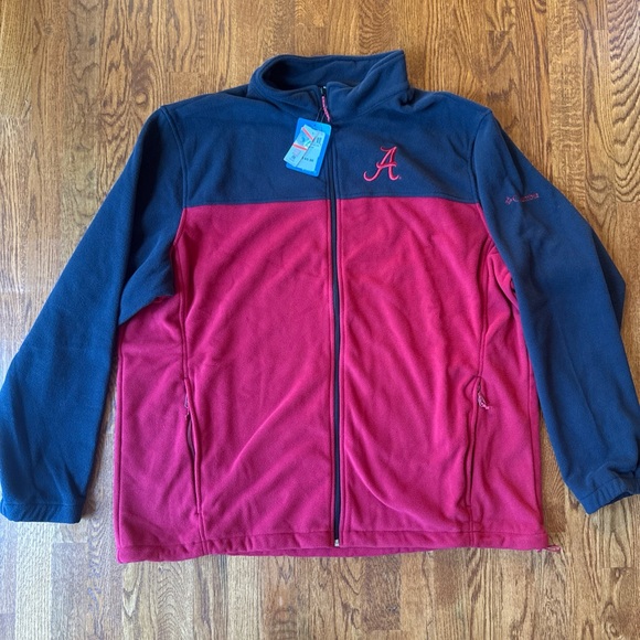 Columbia Alabama Crimson Tide Flanker Fleece Sweater Jacket Full-Zip Mens - Picture 2 of 8